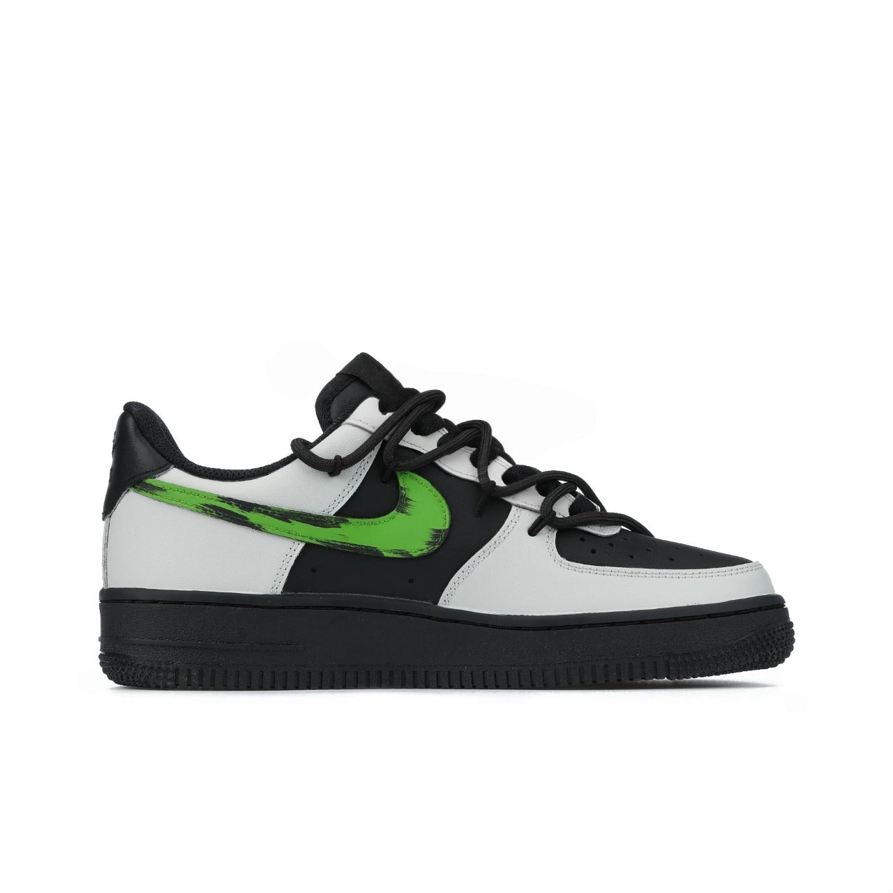 [Custom Love and peace] Air Force 1 Skateboarding Shoes Unisex Gray/Black