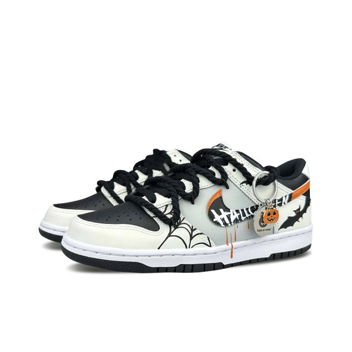 [Custom Halloween Horror] Dunk Low Skateboard Shoes Unisex White/Black
