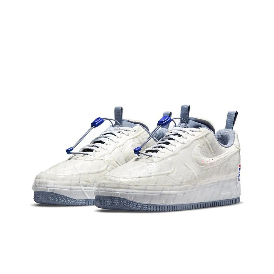 [Custom Postal Ghost] Air Force 1 Skateboarding Shoes Unisex Low-top Beige/White