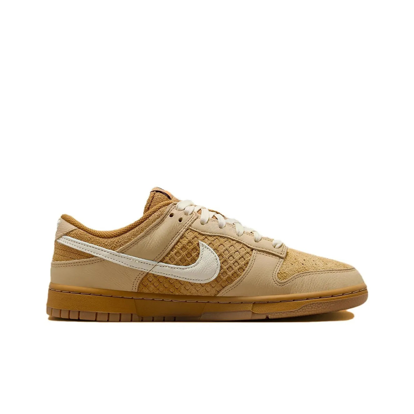 [Custom Waffles - Wheat] Dunk Low Skateboarding Shoes Unisex Brown