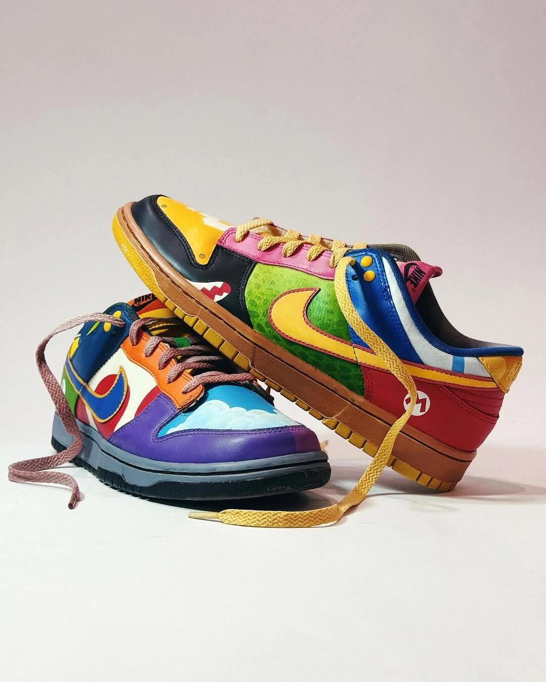 [Custom Super Mario] Dunk Skateboarding Shoes Unisex