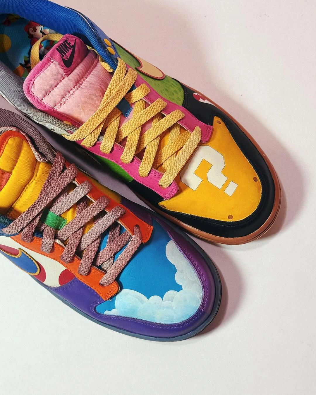 [Custom Super Mario] Dunk Skateboarding Shoes Unisex