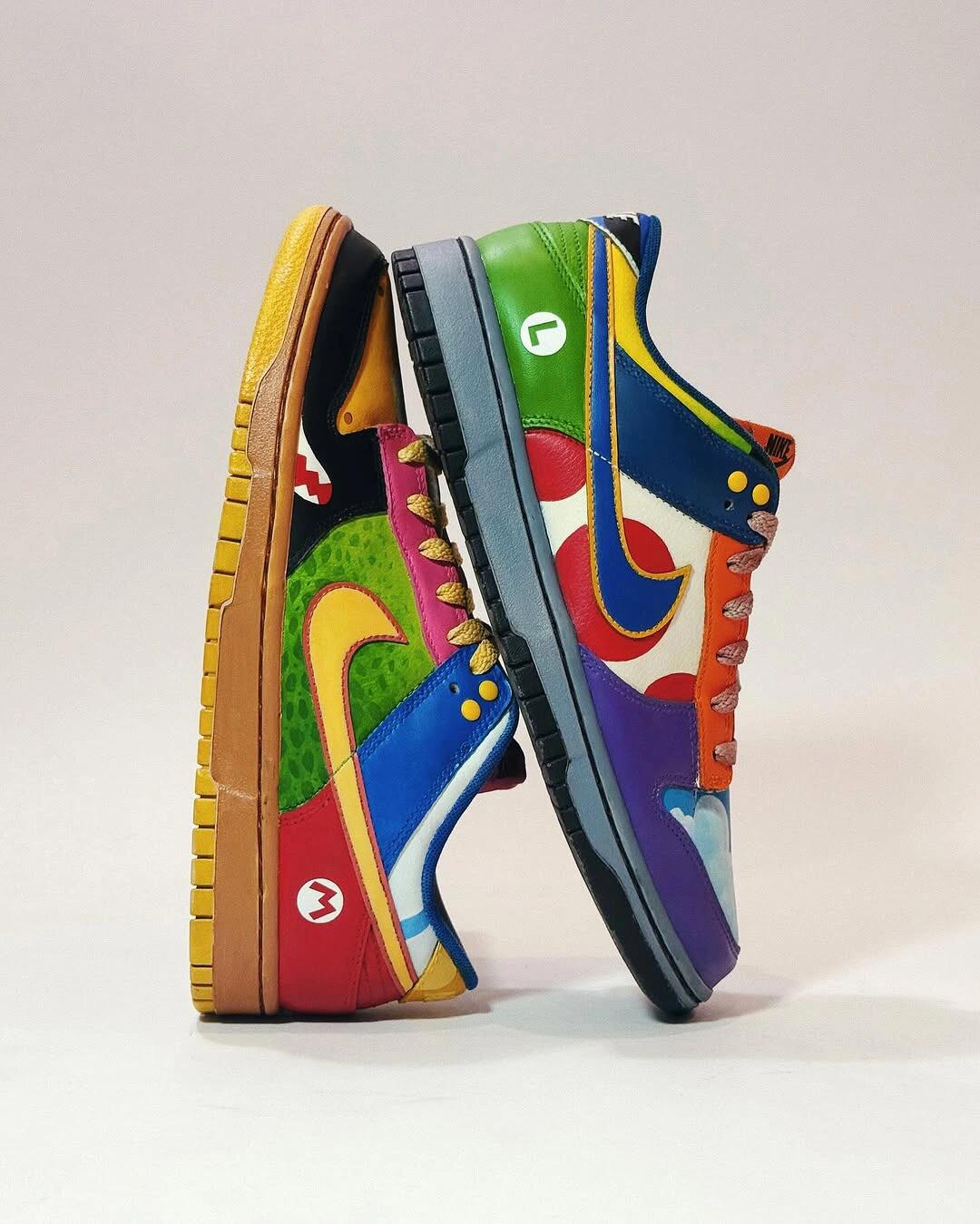 [Custom Super Mario] Dunk Skateboarding Shoes Unisex