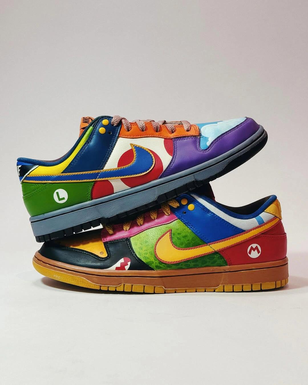 [Custom Super Mario] Dunk Skateboarding Shoes Unisex