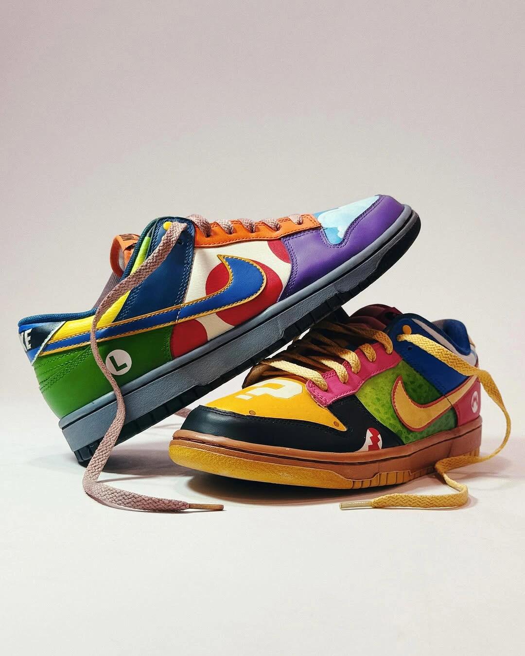 [Custom Super Mario] Dunk Skateboarding Shoes Unisex