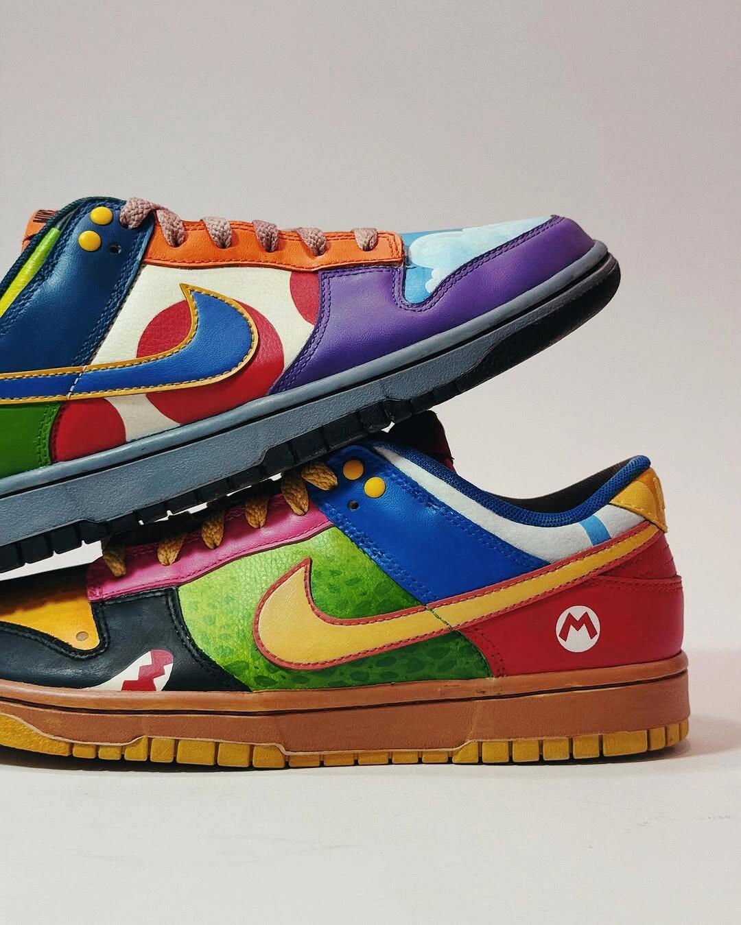 [Custom Super Mario] Dunk Skateboarding Shoes Unisex