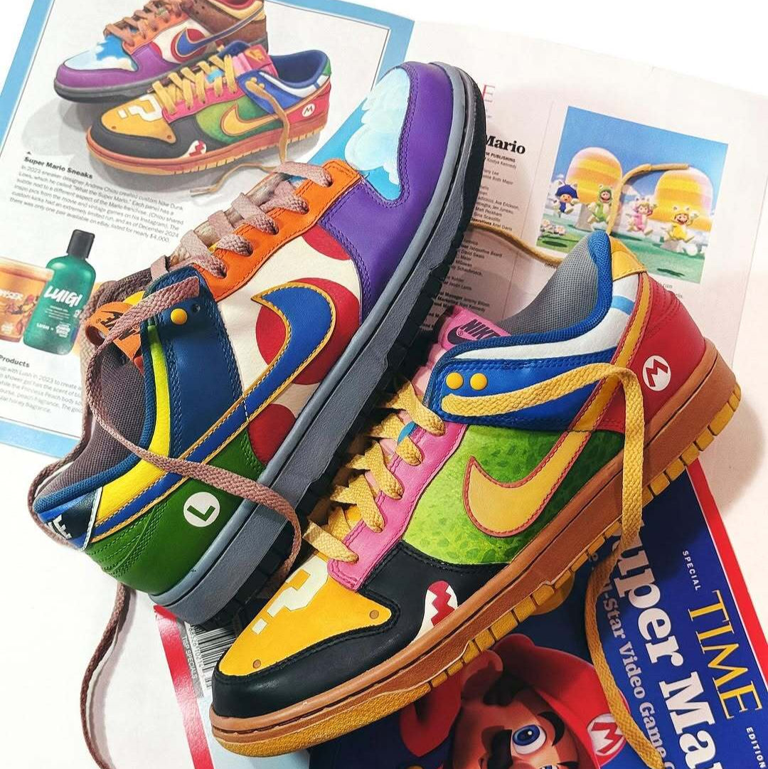 [Custom Super Mario] Dunk Skateboarding Shoes Unisex