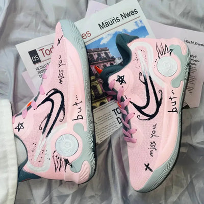 [Custom Unparalleled beauty]  KD Trey 5 IX Basketball Shoes Unisex Mid-Top Pink/Black