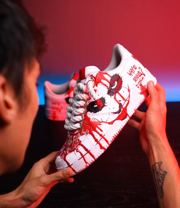 [Custom Joker, Scarlet Portrait] Air Force 1 Skateboarding Shoes Unisex