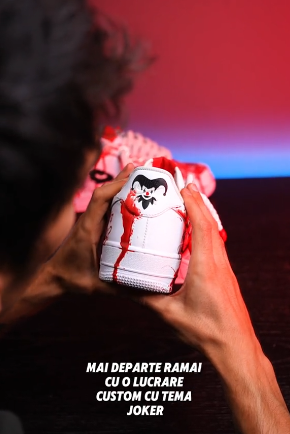 [Custom Joker, Scarlet Portrait] Air Force 1 Skateboarding Shoes Unisex