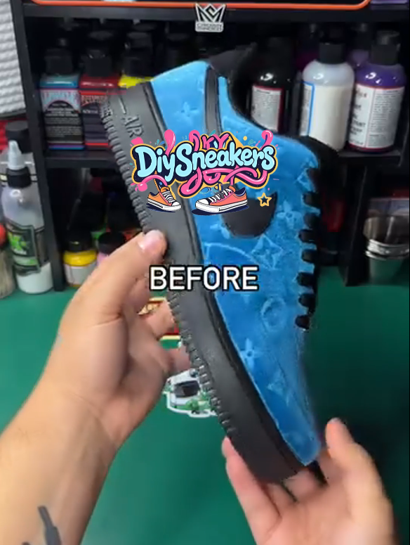 [Custom Sparkling Blue Velvet] Air Force 1 Skateboarding Shoes Unisex